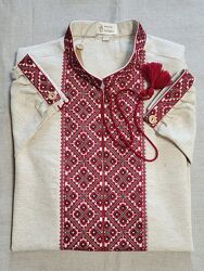 Чоловіча вишиванка ручної роботи на домотканому полотні Плавна р. М50