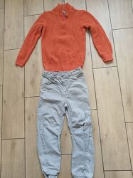 Кофта и джинсы фирменные на мальчика на 5-7 лет