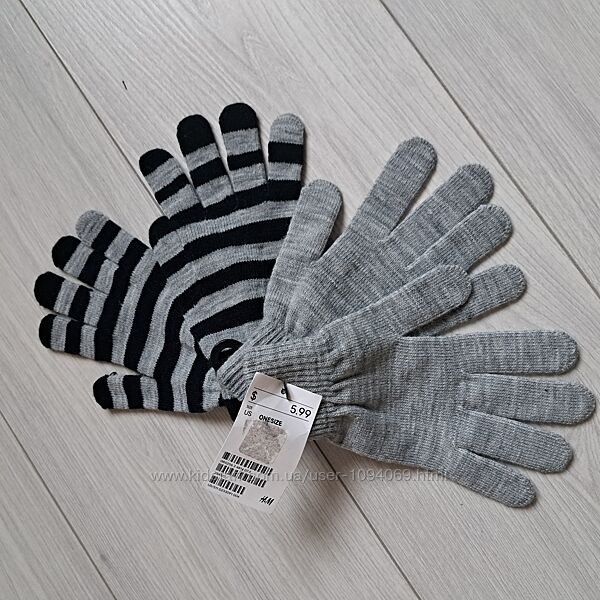 H&M рукавички,  комплект. Нові.