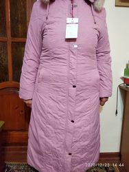 Пальто розовое длинное разпродажа48 размер