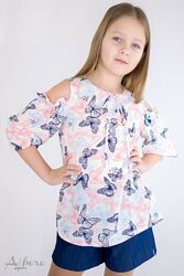 Блузка для девочки в школу и на каждый день Albero размеры 128- 158