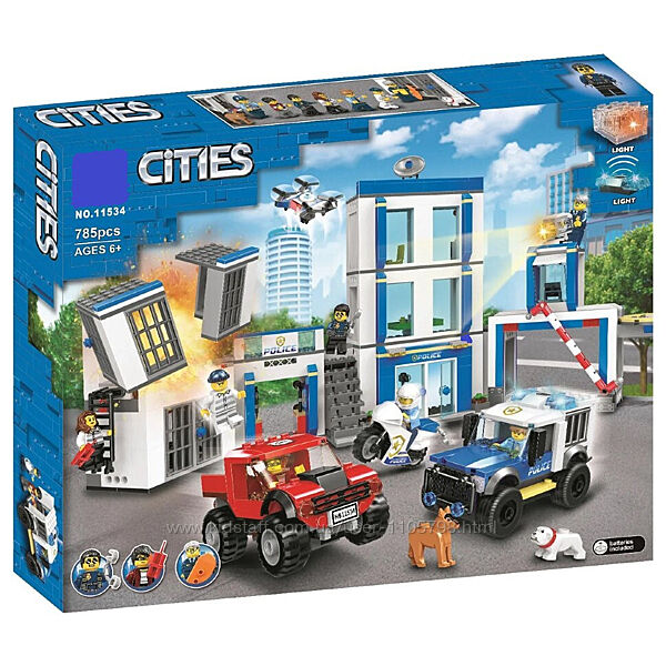 Конструктор City Полицейский участок. Аналог  LEGO City 60246 