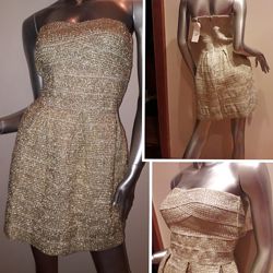 Платье бандажное коктельное кокетливое нарядное золотистое пляття сукня 