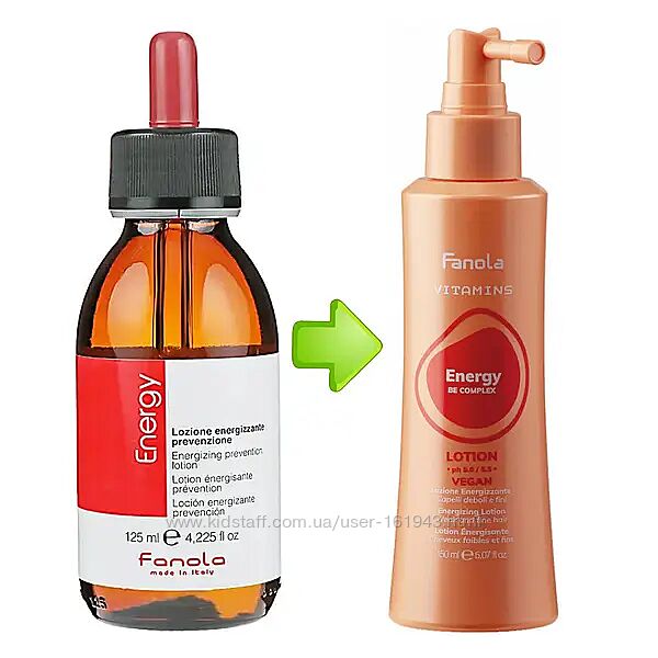Інтенсивний лосьйон проти випадіння волосся fanola energy 125 мл