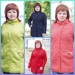 44-50р Подовжена демісезонна жіноча куртка, PK1-330