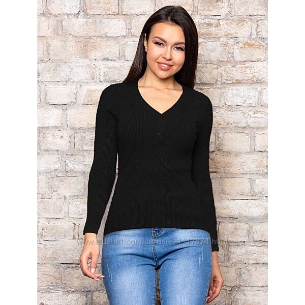 Розпродаж 42-44р Трикотажна кофта в рубчик з ґудзиками Anette