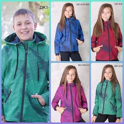 32-42р 128-164см Дитяча вітровка на флісі для хлопчиків та дівчаток DK1-016