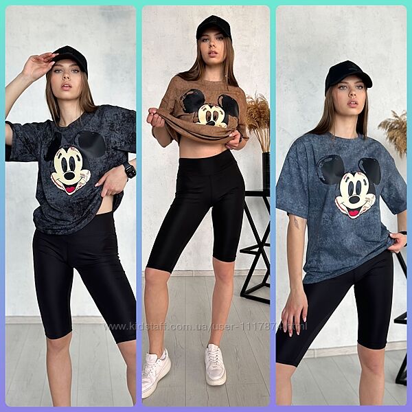 42-52р Жіночий костюм з велосипедками мікродайвінг Tail