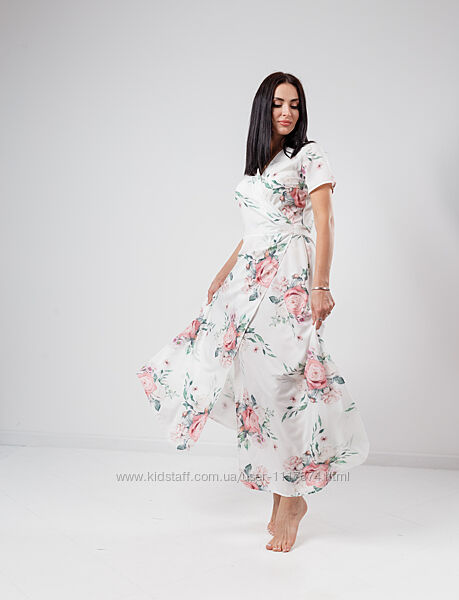 42р Літня софтова сукня максі з квітковим принтом Gerda