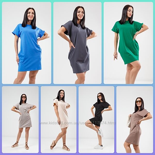 42-52р Літня кулірова сукня з кишенями Nirvana