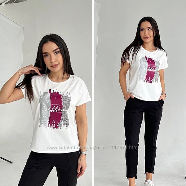 Розпродаж 42-44р Літній костюм із вкороченими штанами Elinor