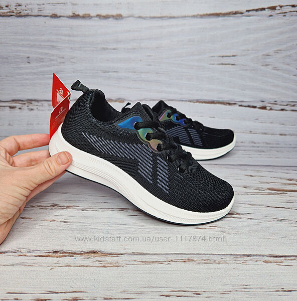 36-41р Текстильні кросівки для дівчат Apawwa Z319 black