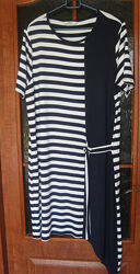 Платье трикотажное асимметричное , вискоза, размер uk 20 , 54 укр