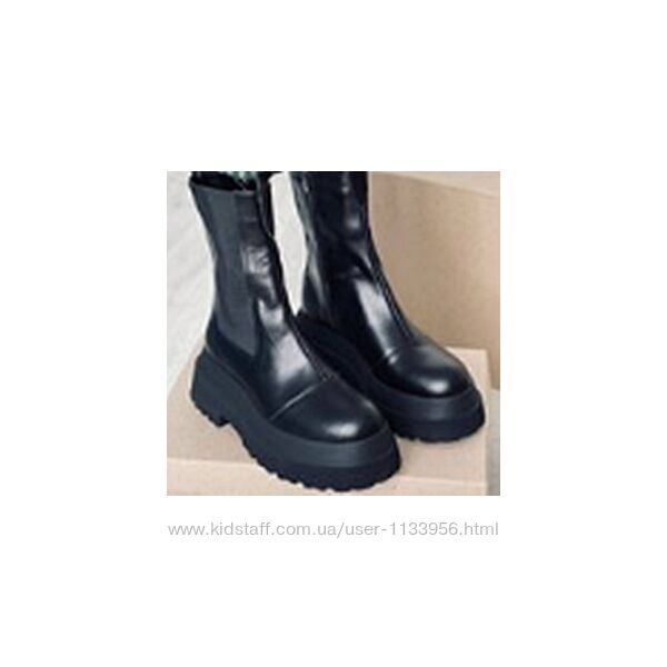 Чоботи на платформі нат. шкіра челсі 26 см