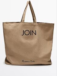 Сумка/шопер текстильна Massimo Dutti