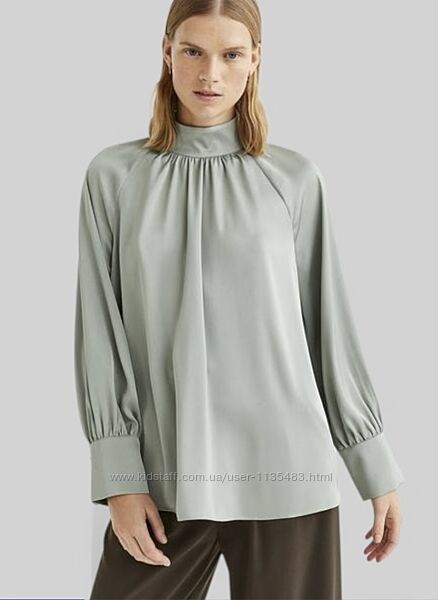 Сатинова блуза/сорочка h&m р. s - підійде також на р. M/L