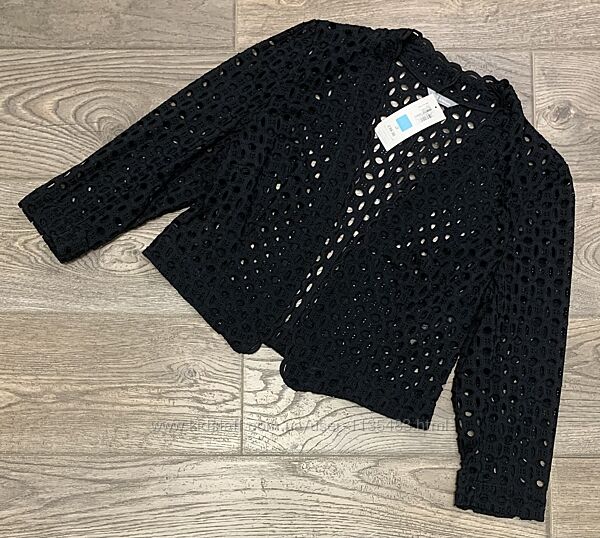 Мереживний ажурний жакет Marks&Spencer  р. 12-14