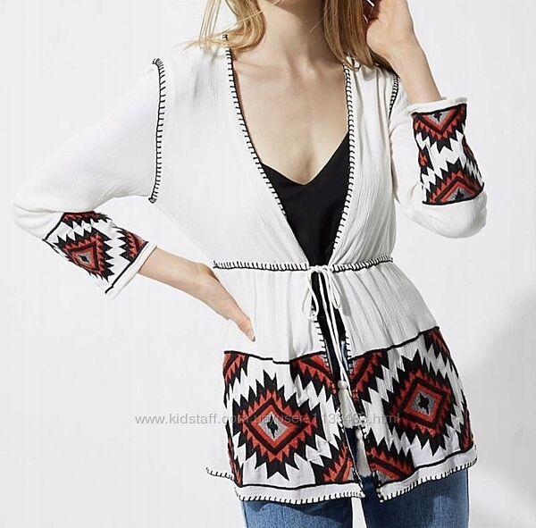 Кардиган з вишивкою River Island р. XS/S.