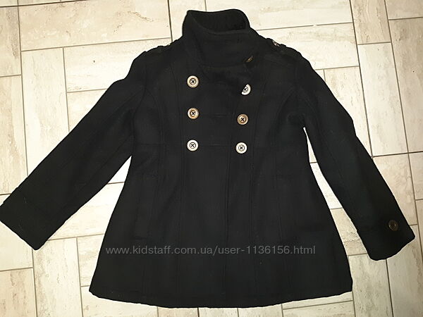 Шерстяное пальто Marks&Spencer 7-8лет