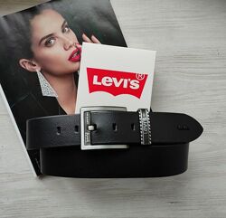 Стильный черный кожаный ремень LEVIS, произв. Турция