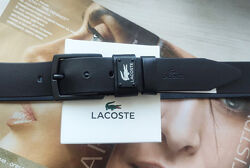 Чоловічий шкіряний ремінь lacoste в коробці