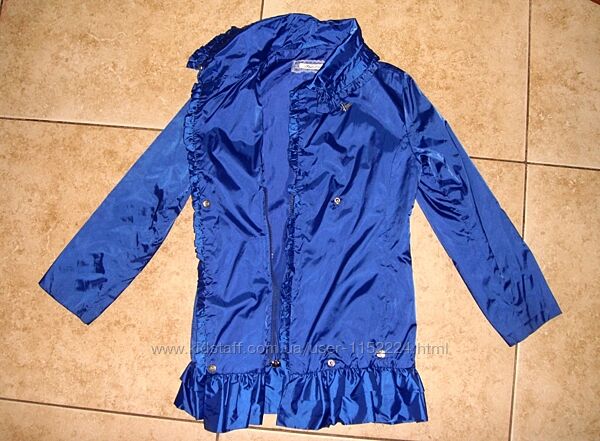 Детская легкая куртка ветровка плащ Fun & Fun на девочку 6-7 р 122-128