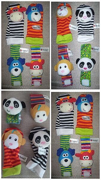 Брязкальця Шкарпетки і браслети для малюків Sozzy мікс кольорів