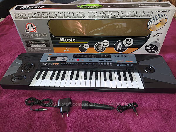 Піаніно, синтезатор MQ 805 USB 37 клавіш, mp3, usb, мікрофон, мережа