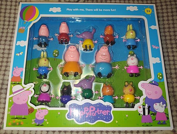 Дитячий ігровий набір героїв Свинка Пеппа та її друзі 14 героїв