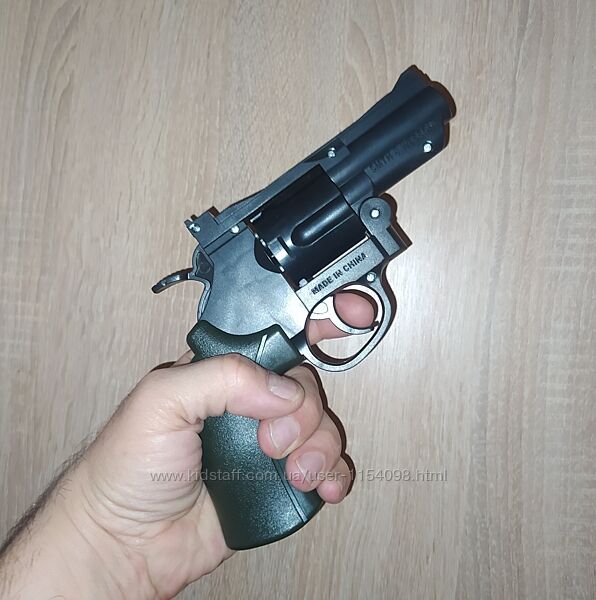 Револьвер дитячий Сміт і Вессон 19 см, кулі 10 шт гільзи 6 шт Smith & Wesso