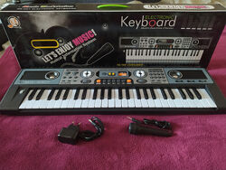 Дитяче піаніно з мікрофоном MQ 4917 Electronic Keyboard, працює від мережі 