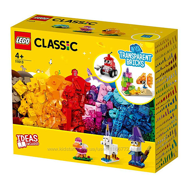 Конструктор LEGO Classic 11013 Прозрачные кубики для творчества