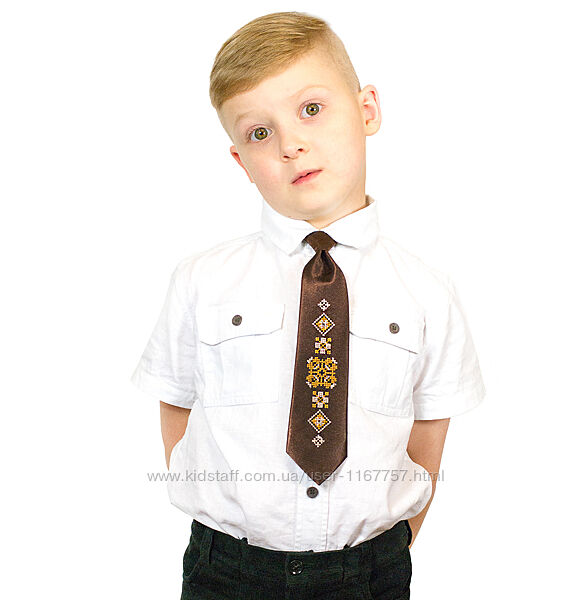 Дитячий галстук з вишивкою Гліб