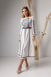 Вишита жіноча сукня Майя біла