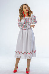 Вишита жіноча сукня Ромашка біла