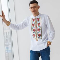Чоловіча вишиванка УкраІнська весільна біла