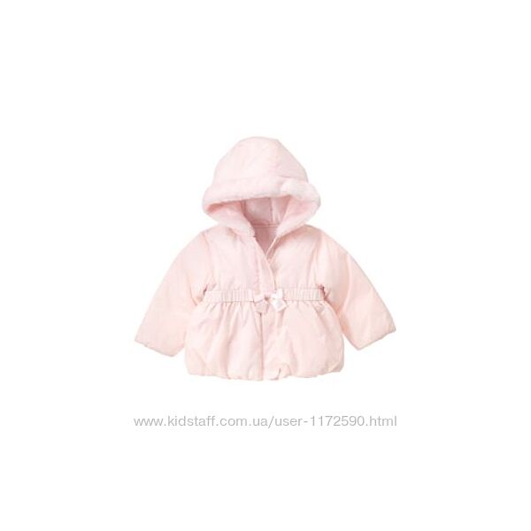 Новая курточка Gymboree на девочку 12-24 месяца капюшон розовый мех бантик