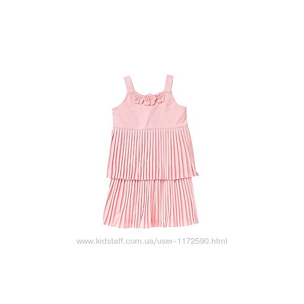 Новое платье Gymboree нарядное выпускное розовое плиссе сарафан на 9 лет