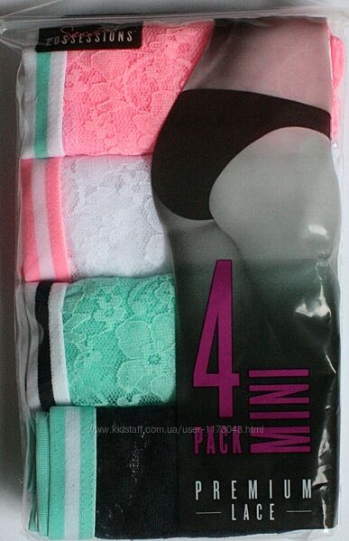 Кружевные трусики слипы поштучно и комплектом Primark Испания.