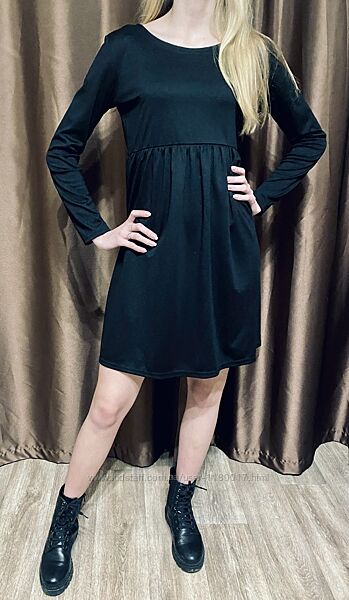 новое коктейльное нарядное вечернее стильное чёрное Платье, ХS-S