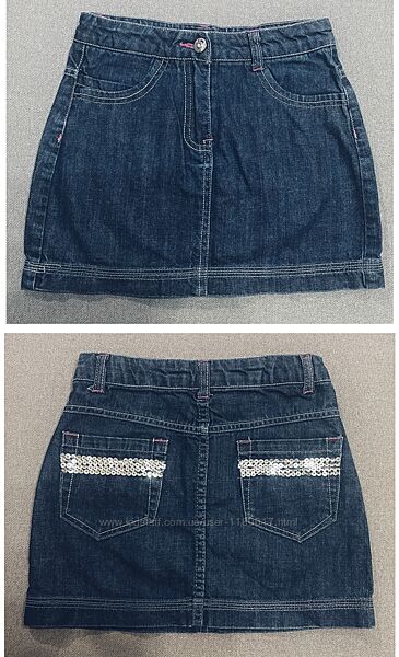 Юбка джинсовая для девочки Oodji, рост 128-152 см, идеальное состояние