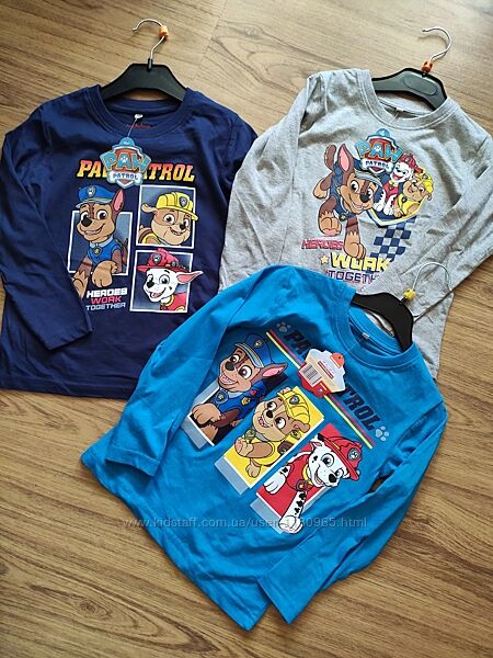 Детский реглан Маршал, Гонщик, Спайдермен, Джек, Самолеты р.3,4,6,7,8 disney