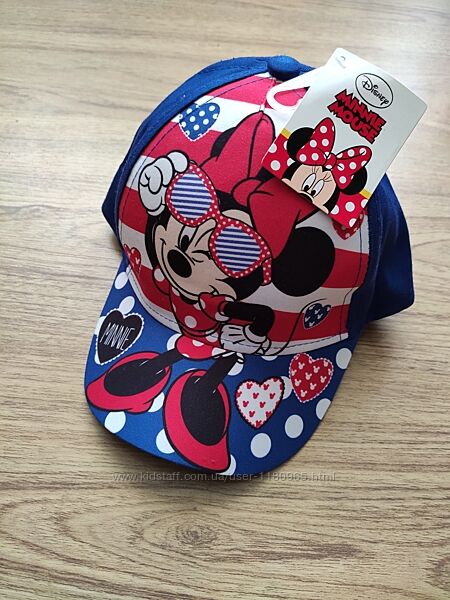 Детская кепка бейсболка для девочки Минни маус Minne Mouse  Disney р.52,54