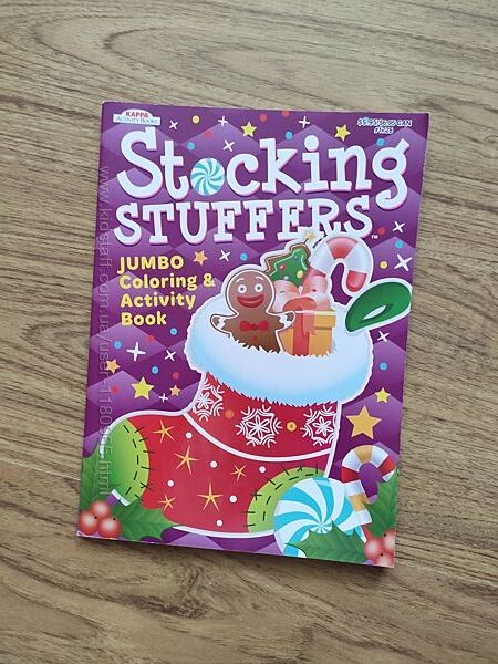 Детская раскраска книга activity book USA Stocking stuffers Новогодняя 