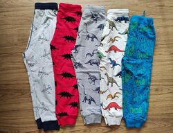 Детские штаны для мальчика Динозавры животные коттон р.104,110,116,122