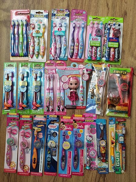 Детская зубная щётка набор Disney разные герои Пони ягоды Барби Хотвилс 