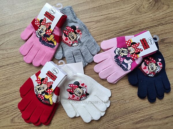 Детские перчатки Минни Маус Minne Mouse Disney набор 2шт. примерно 4/8л.
