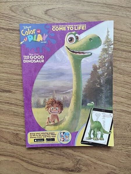 Детская раскраска Activity book USA good dinosaur Добрый Динозавр Disney 