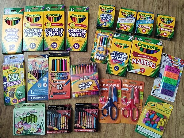 Детские карандаши фломастеры Crayola США большой выбор канцелярии 