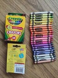 Набор цветных карандаши мелки  восковые набор 24шт. Crayola США